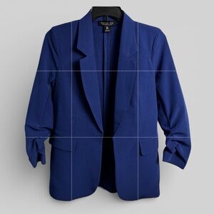 Rachel Zoe preppy open front ladies blazer size 8 trad wife modest nautical